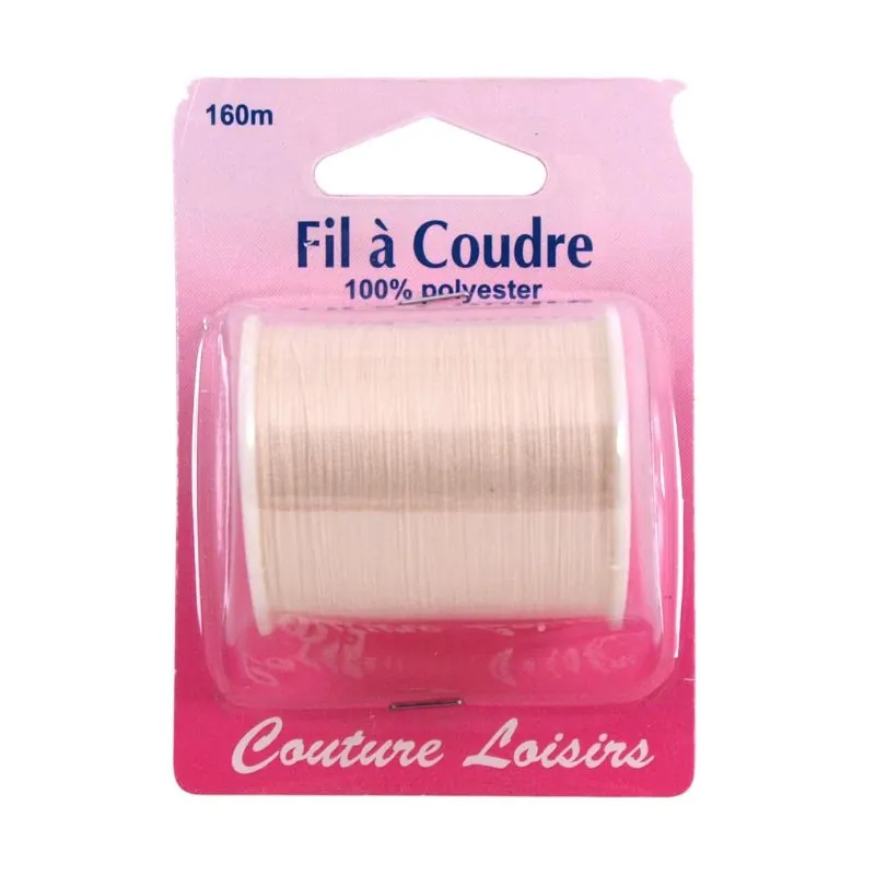 ecru polyester sewing thread - 160 m
