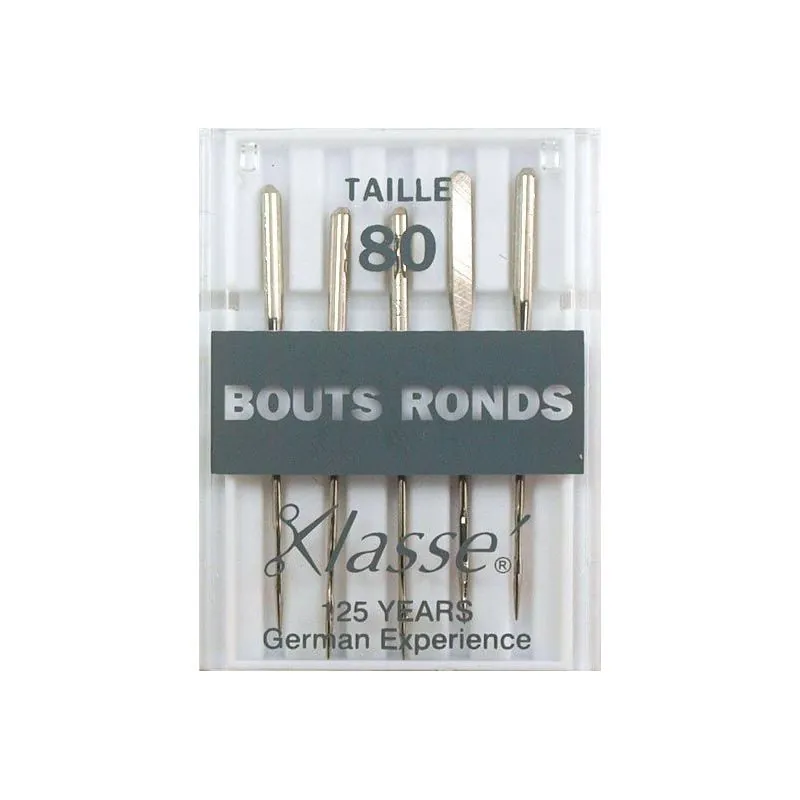 Machine needles with round tips 80/12