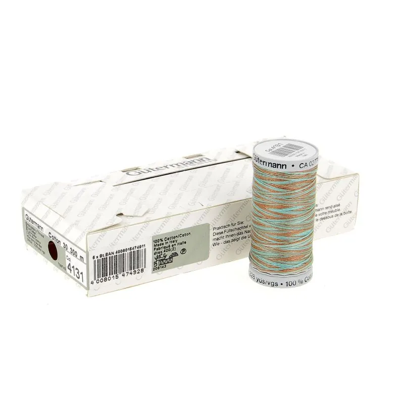 Box of 5 spools of embroidery thread 300 m