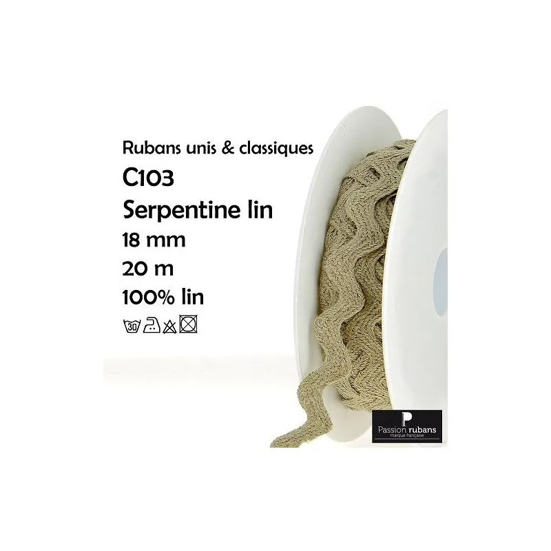 20 m coil Serpentine Linen 18 mm