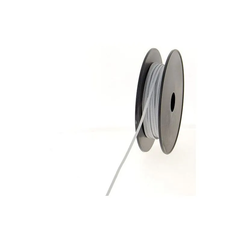 White ribbon 50 m roll Flat elastic braid 3 mm 4 erasers