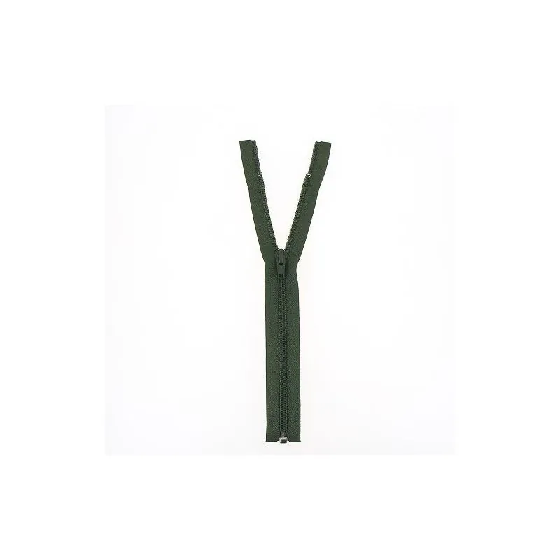 Separable asparagus green zipper - 25 cm
