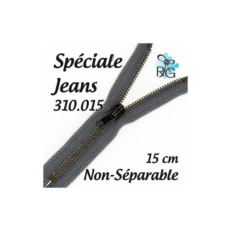 Non separable jeans closure 15 cm