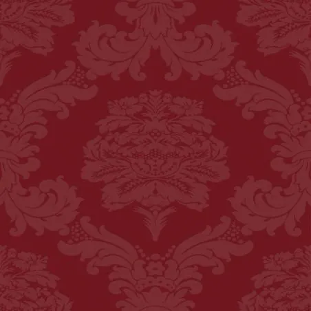 Tissu Damasco de couleur rouge foncer