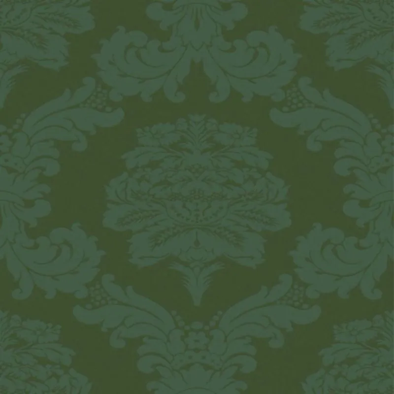 Damasco fabric in fir green color