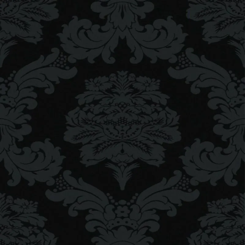 Black Damasco fabric