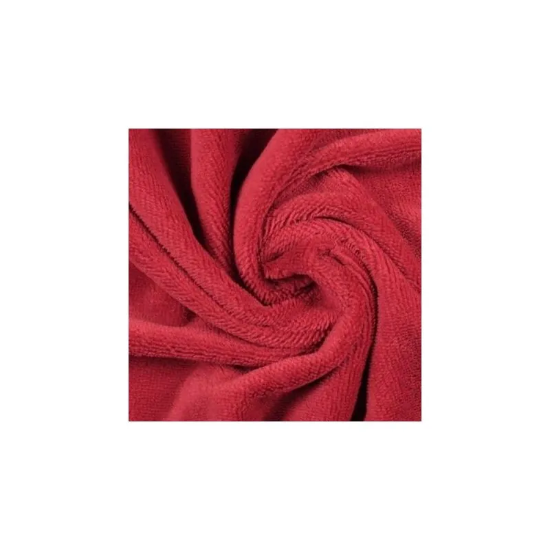 Red bamboo terry cloth