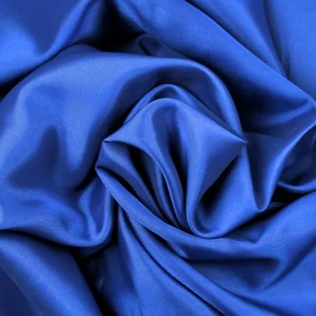 Tissu Doublure acétate unie de couleur bleu roi