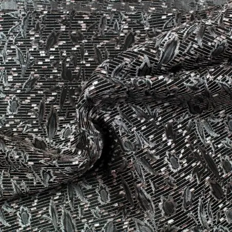 copy of Plain silk crepe fabric in dark gray color