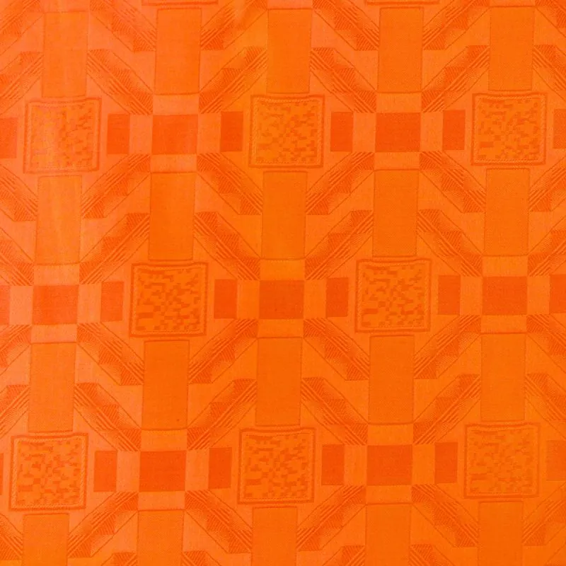 copy of Bazin riche saumon imprimé motifs géométriques