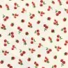Quilted cherry print fabric