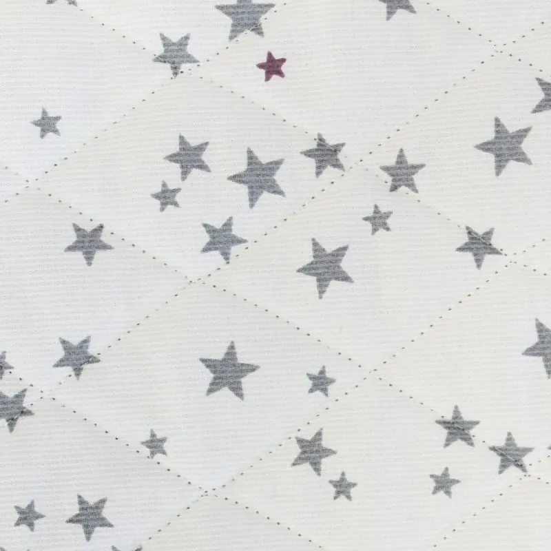 Quilted fabric with star print